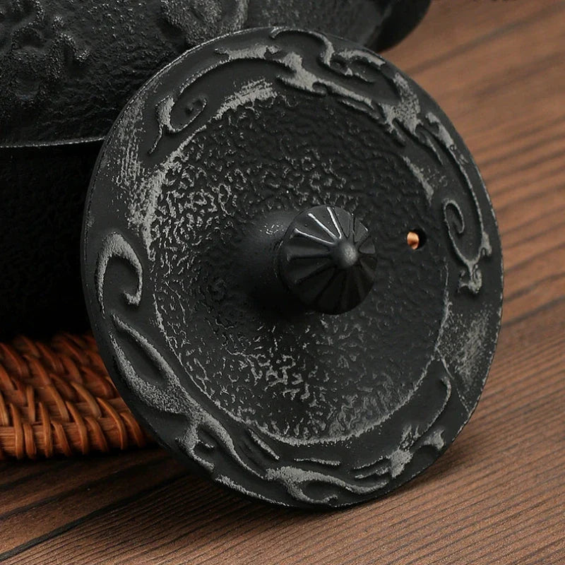 Teekanne gusseisen innen emailliert