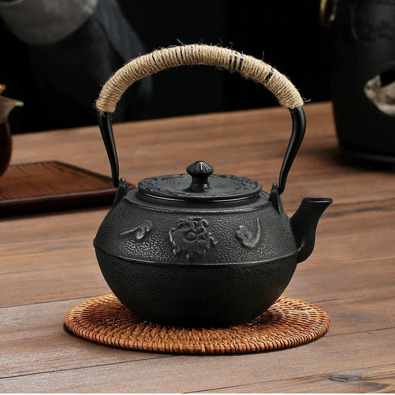 Teekanne gusseisen innen emailliert