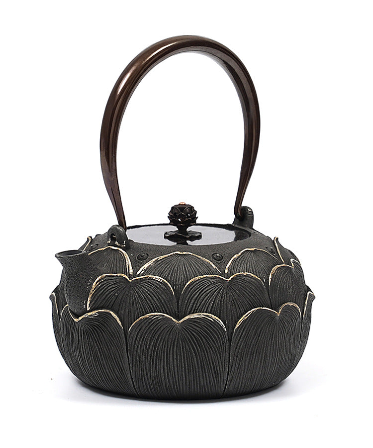 Teekanne gusseisen kambin schwarz iwachu