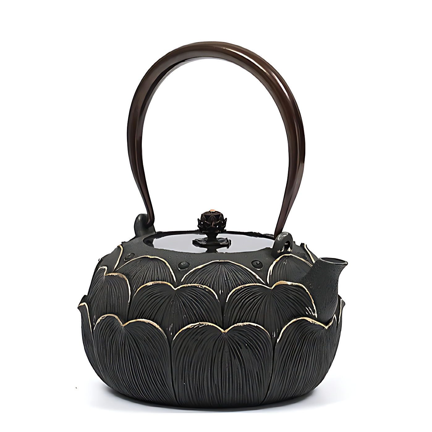 Teekanne gusseisen kambin schwarz iwachu