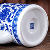 Teekanne Keramik Blau Weiß
