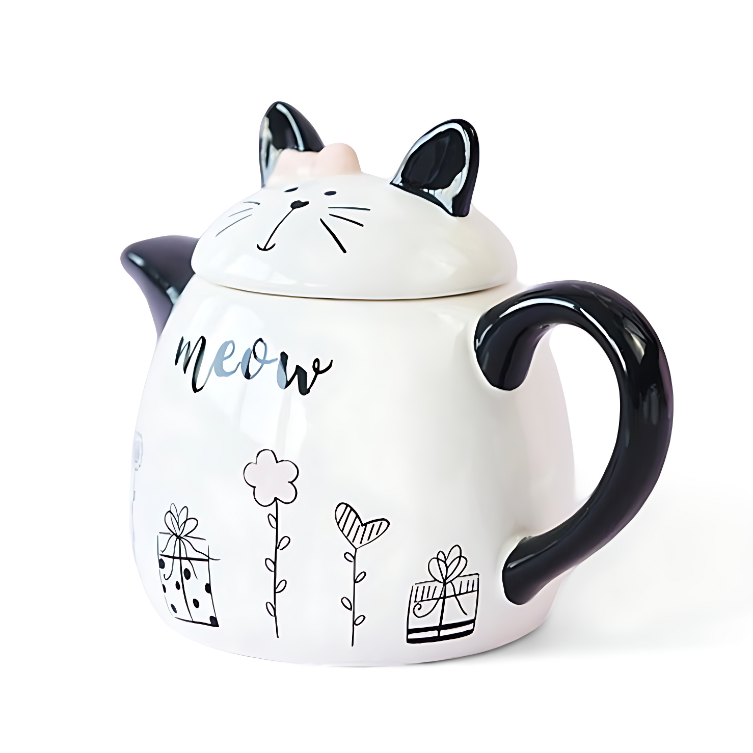 Teekanne Keramik Katze