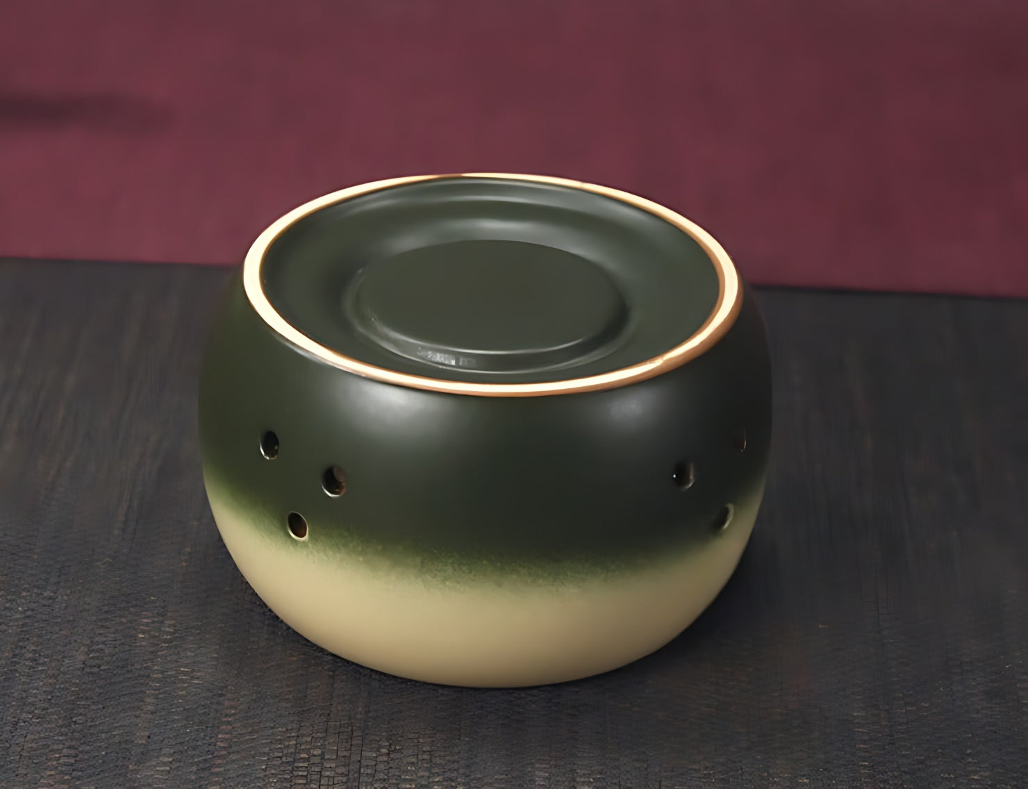 Teekanne mit Rechaud Grün