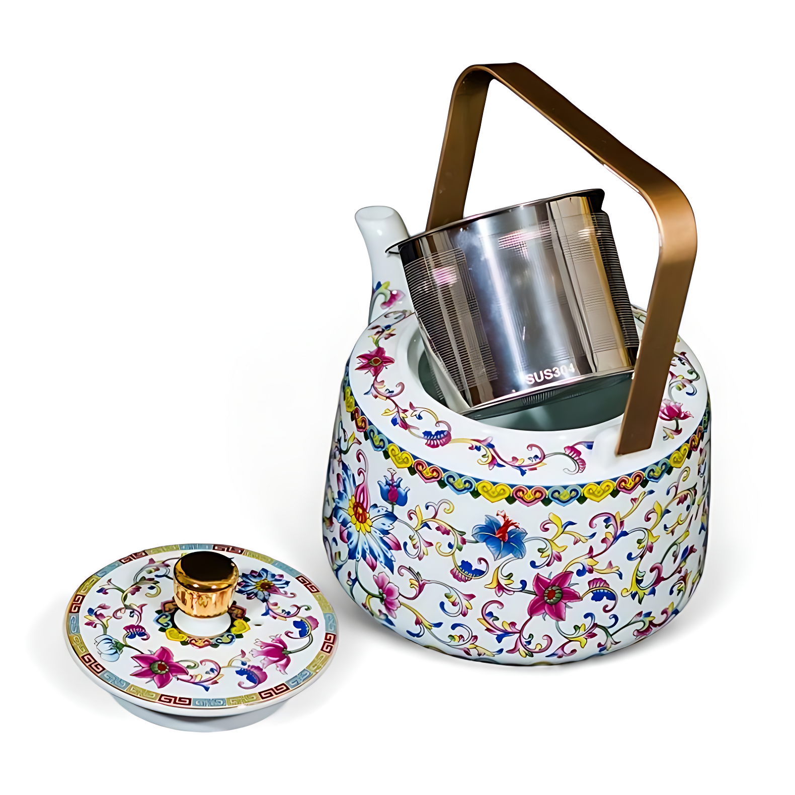 Teekanne Mit sieb Hitzebeständig Porzellan