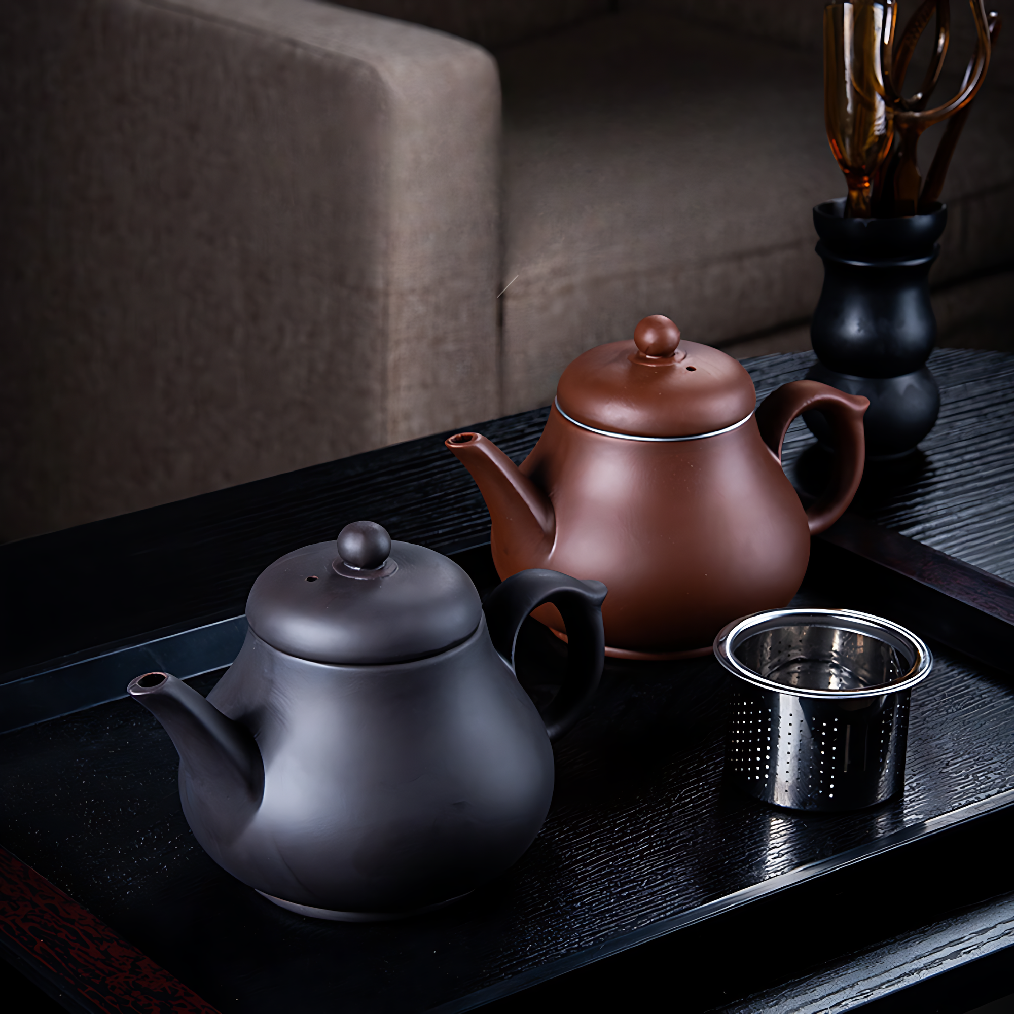 Teekanne Mit Sieb Rustikal