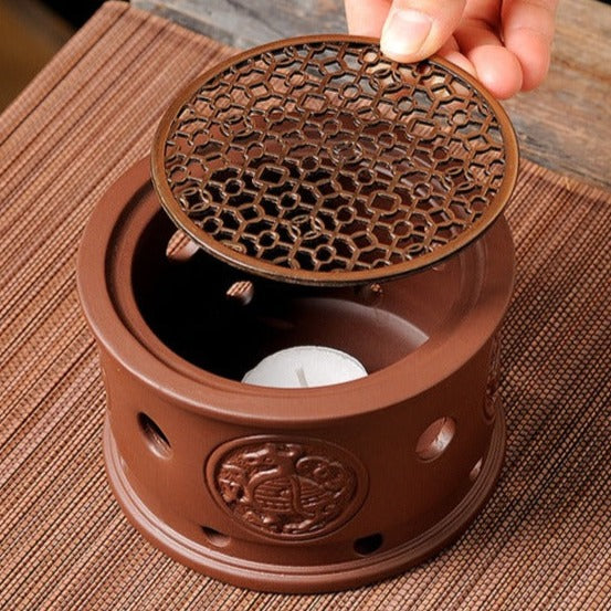 Teekanne Mit Stövchen Ton