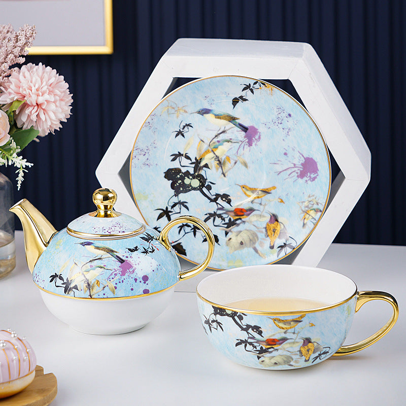 Teekanne Mit Tasse Und Untertasse