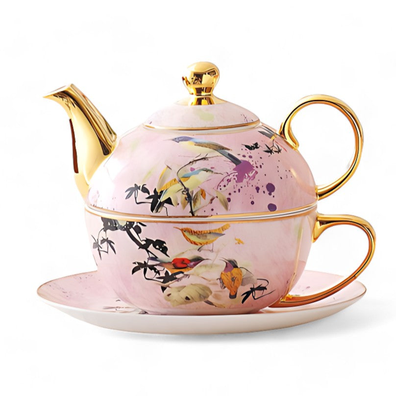 Teekanne Mit Tasse Und Untertasse