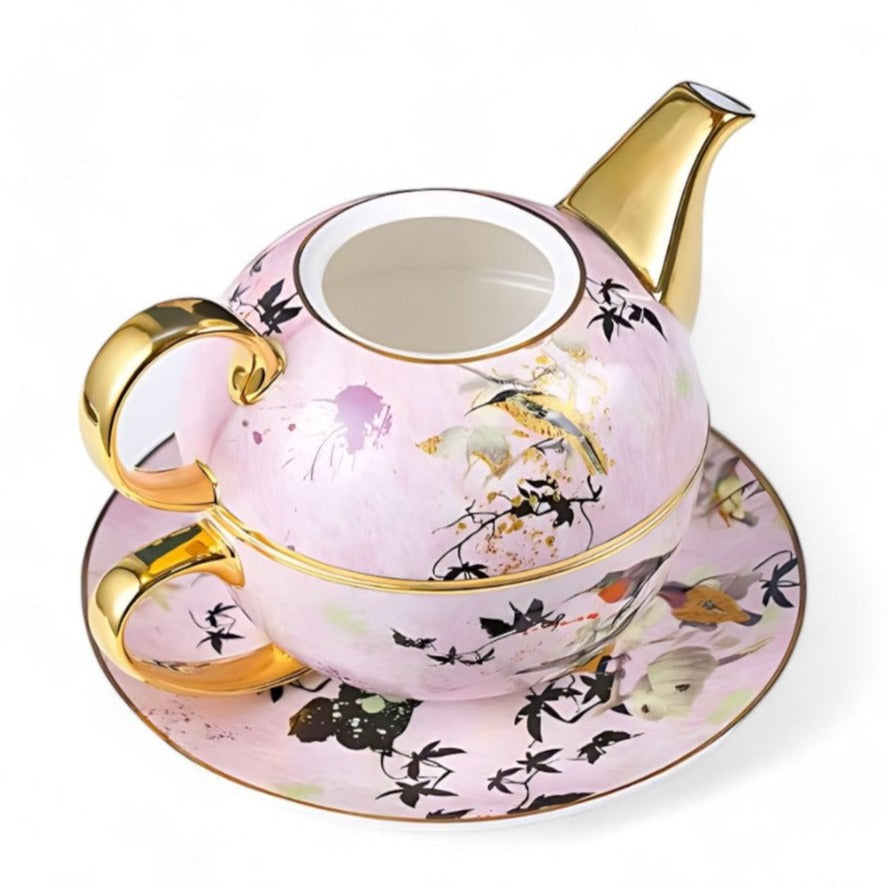 Teekanne Mit Tasse Und Untertasse