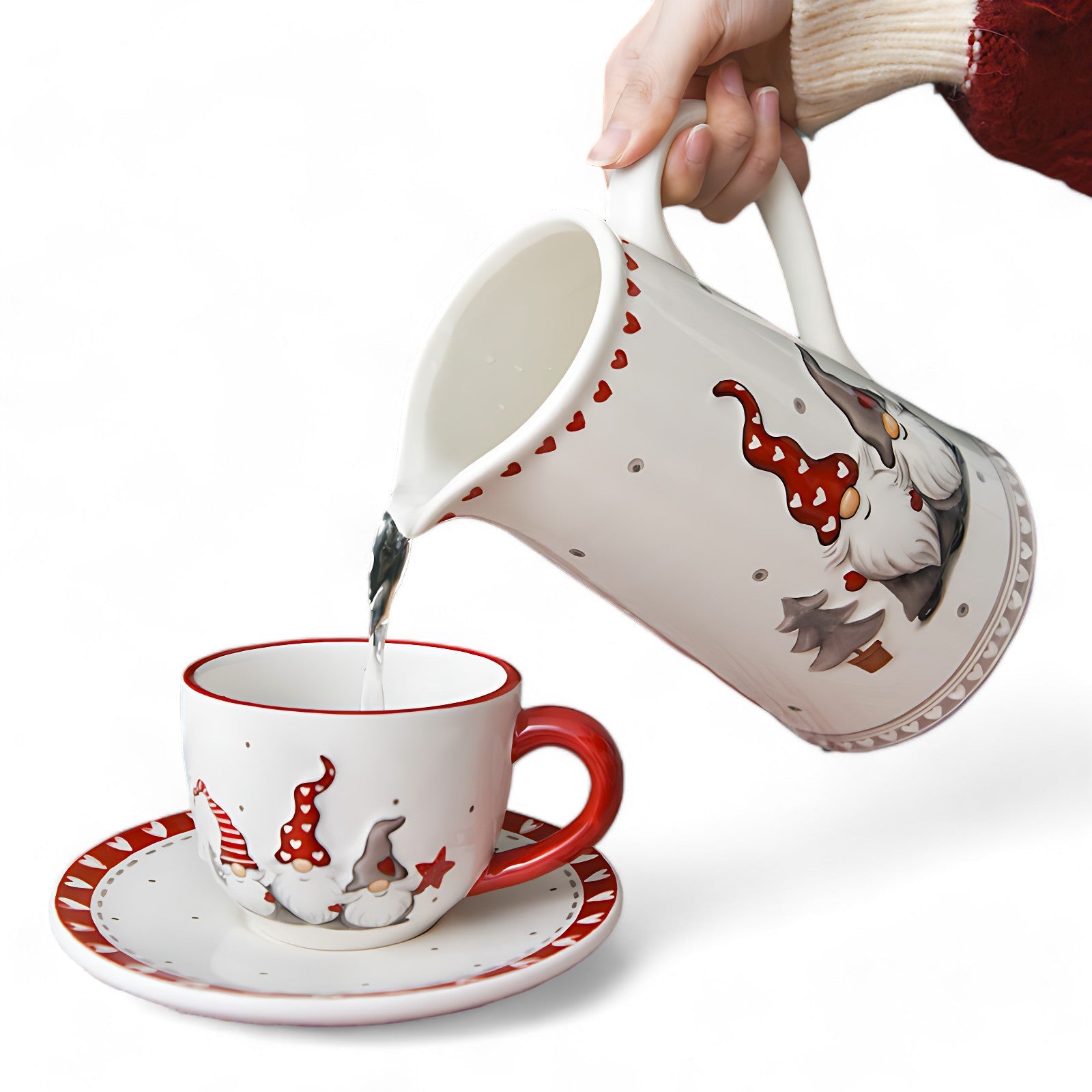 Teekanne Mit Tasse Weihnachten