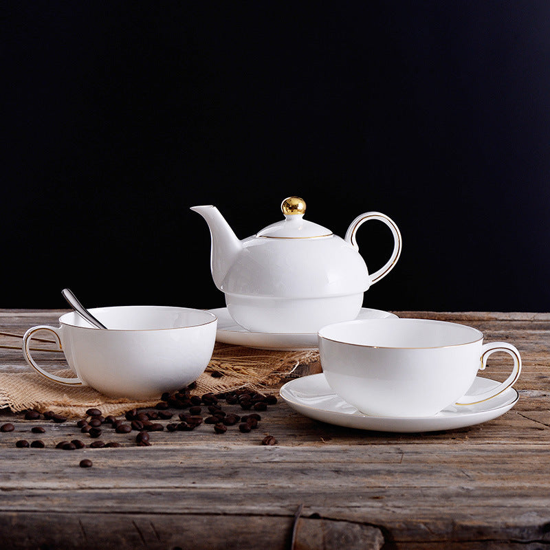 Teekanne Mit Tasse Weiss