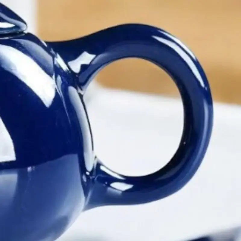 Teekanne Porzellan Blau