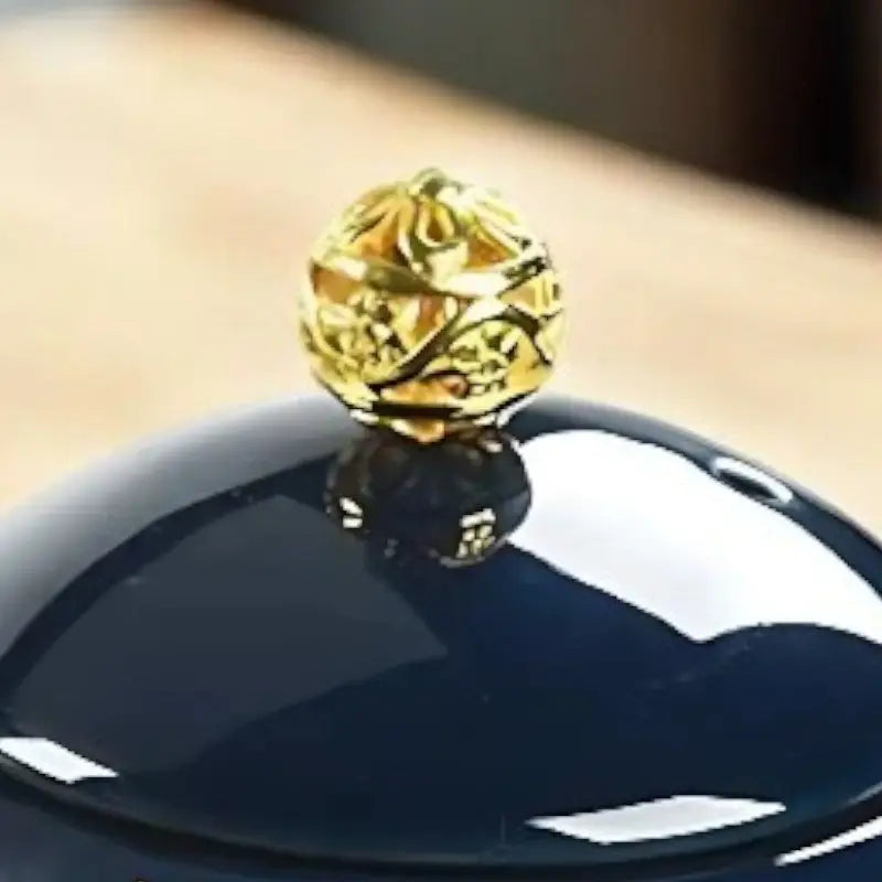 Teekanne Porzellan Blau