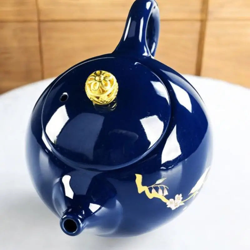 Teekanne Porzellan Blau