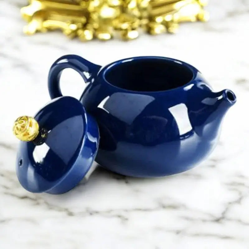 Teekanne Porzellan Blau