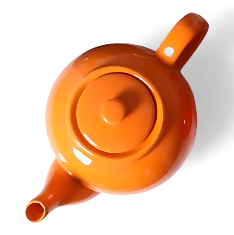 Teekanne Porzellan Orange