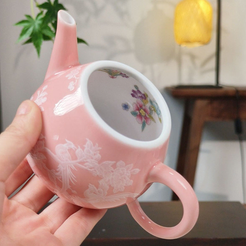 Teekanne Porzellan Rosa