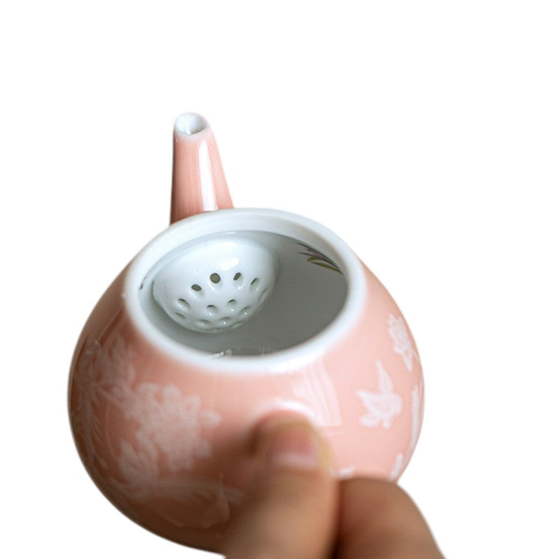 Teekanne Porzellan Rosa