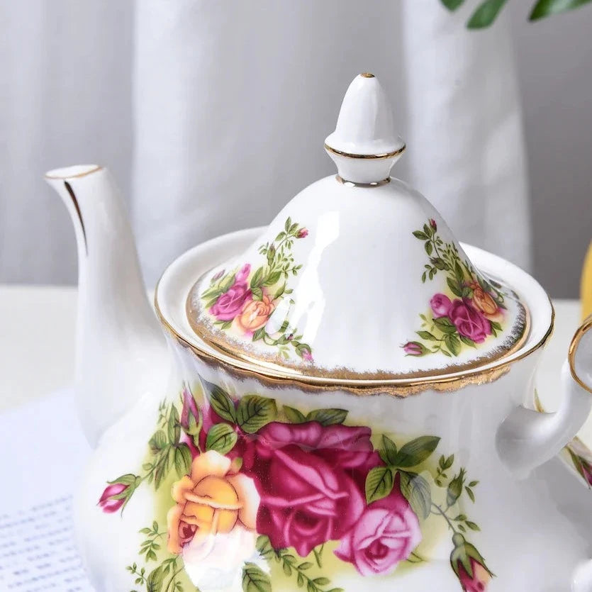 Teekanne Porzellan Rosen Design