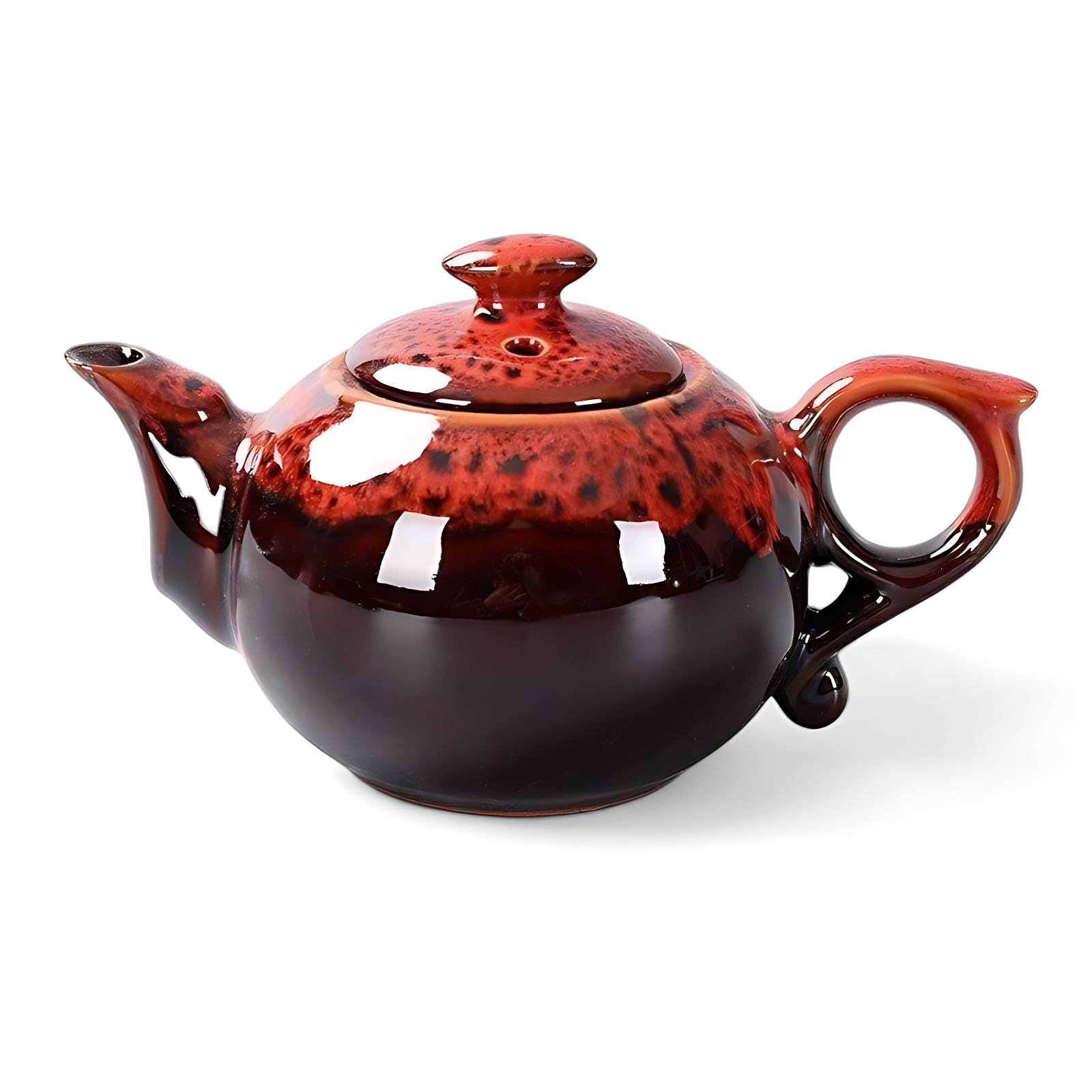 Teekanne Porzellan Schwarz