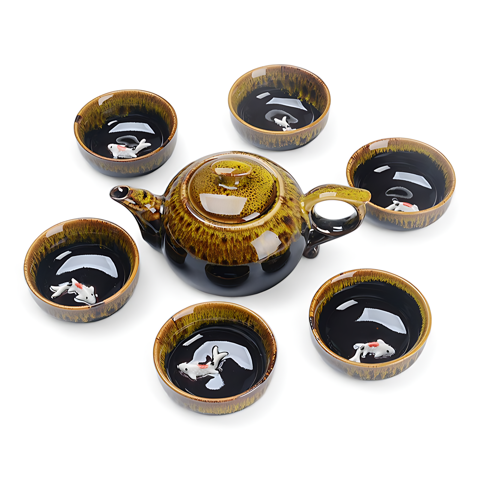 Teekanne Porzellan Schwarz