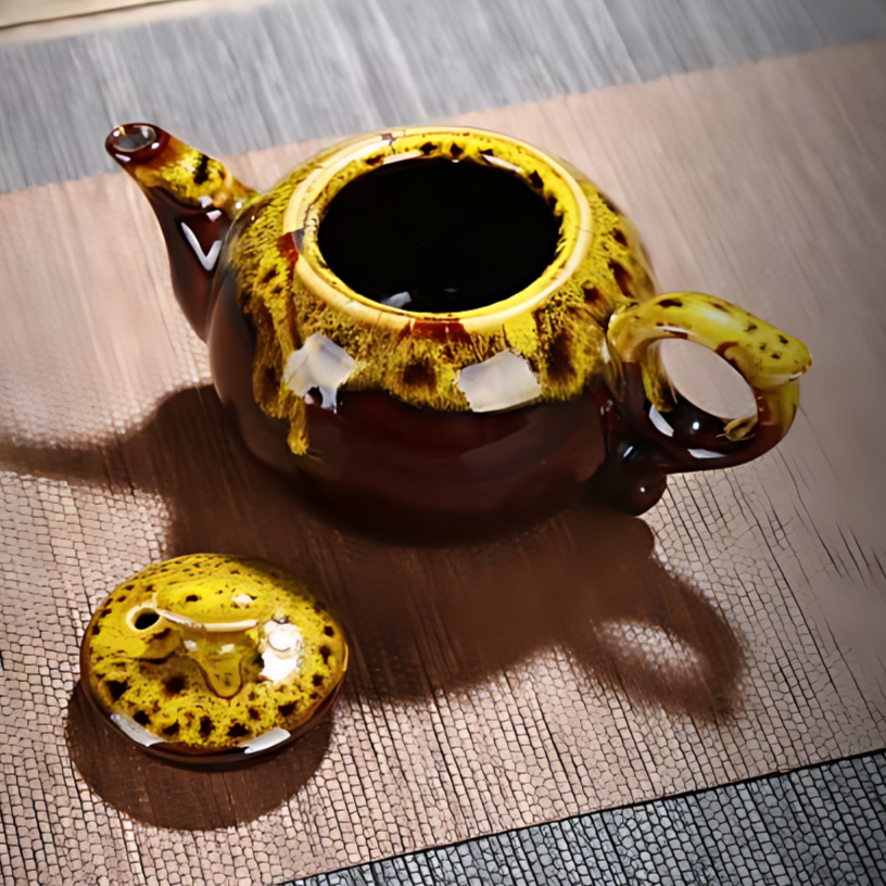 Teekanne Porzellan Schwarz