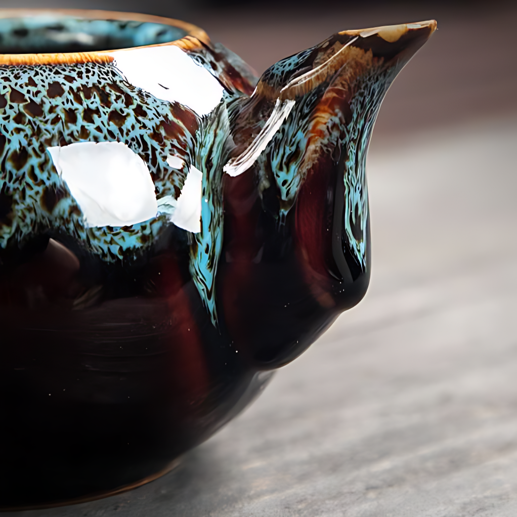 Teekanne Porzellan Schwarz