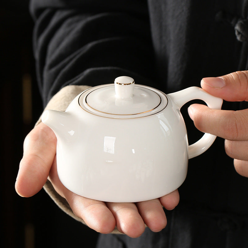 Teekanne Porzellan Weiß