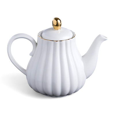 Teekanne Porzellan Weiß