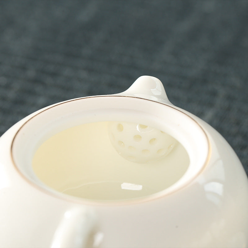 Teekanne Porzellan Weiß