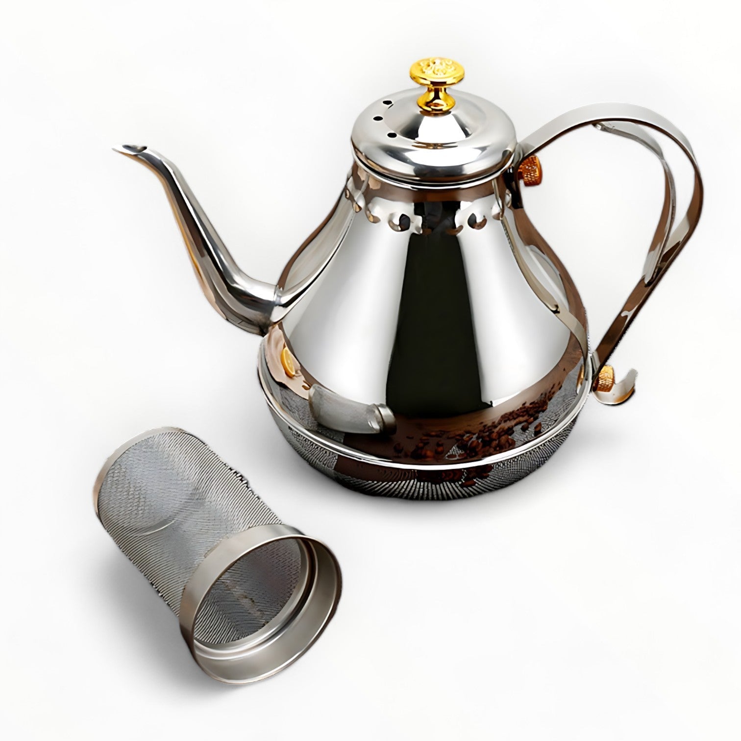 Teekannen Edelstahl Doppelwandig