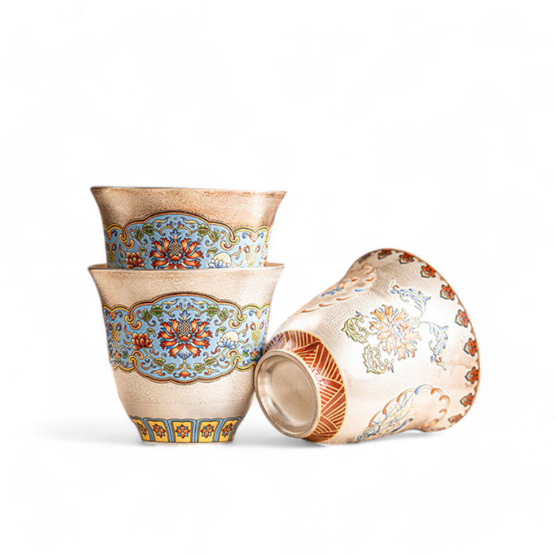 Teekannen Mit Tassen