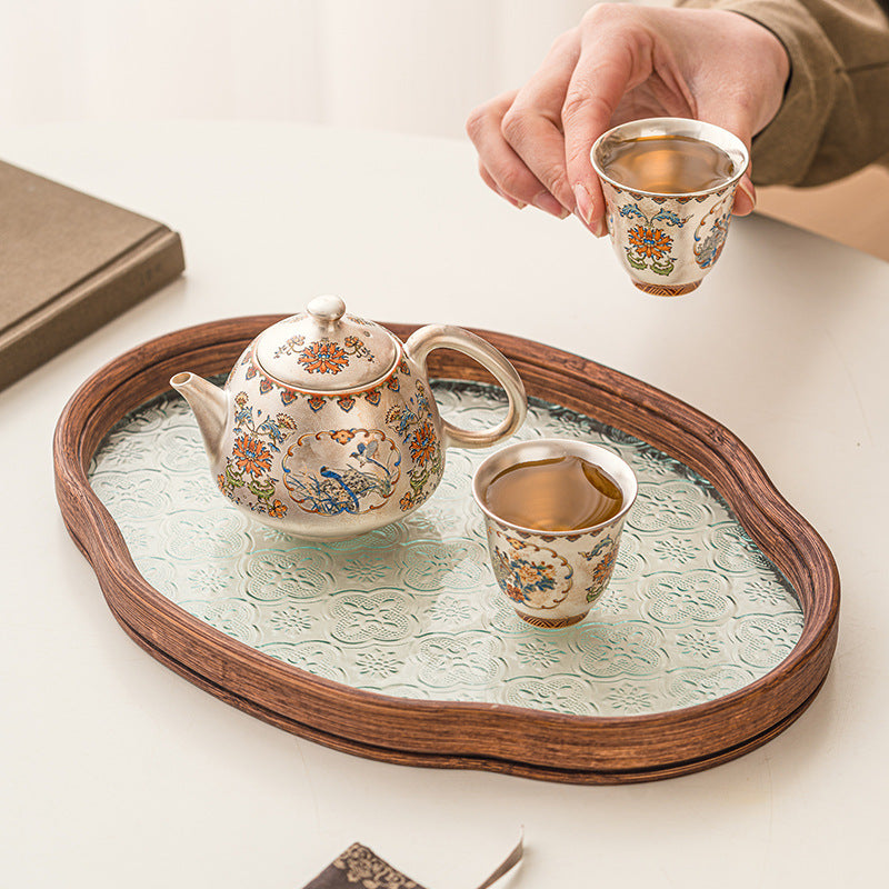 Teekannen Mit Tassen