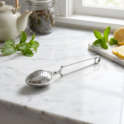 Teelöffel mit Sieb