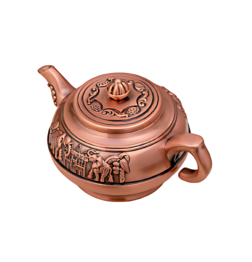 Teeservice Chinesisch Alt Braun