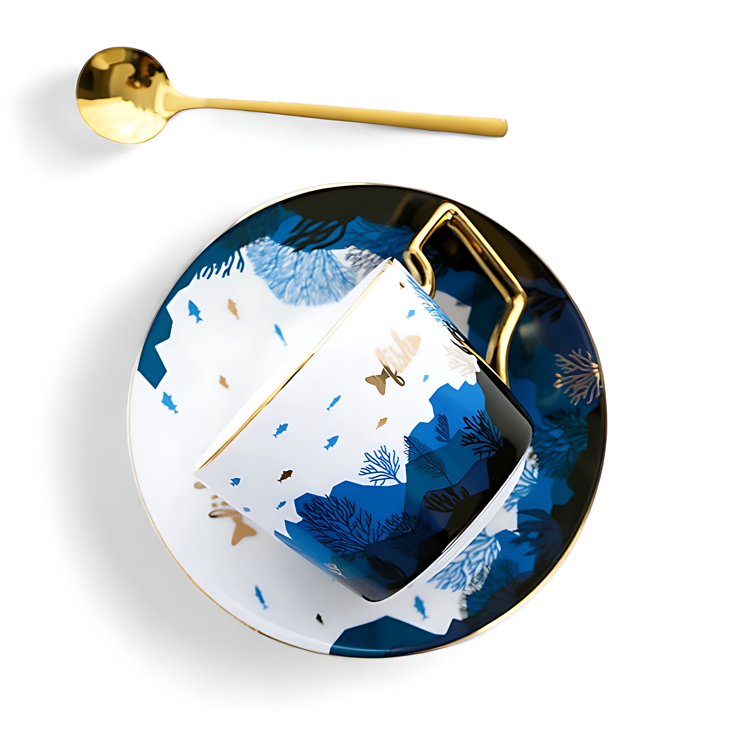 Teeservice Englisch Blau