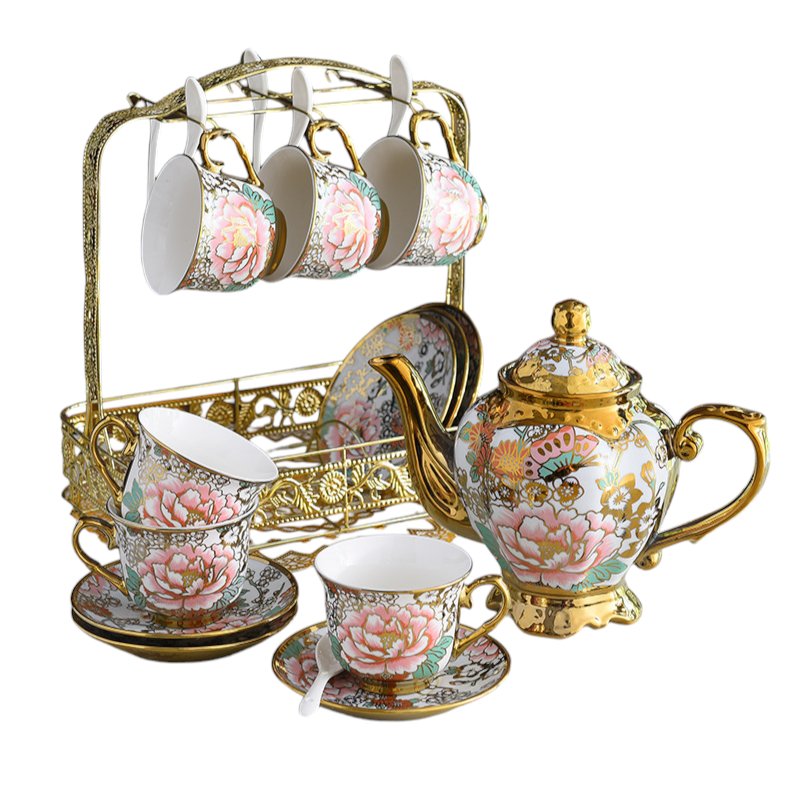 Teeservice Englisch Vergoldet