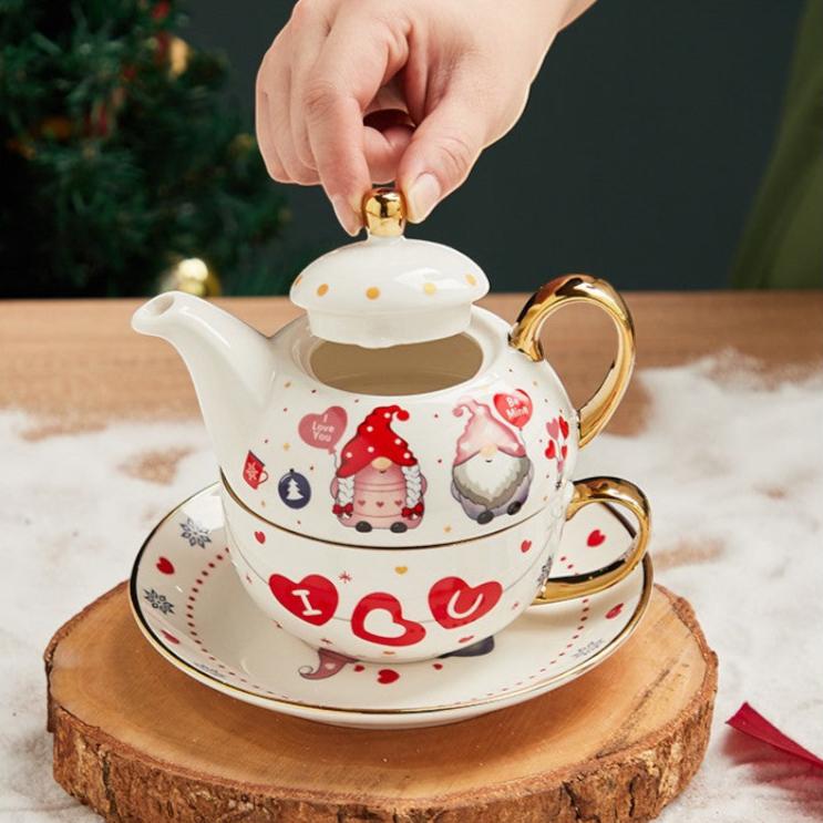 Teeservice Kinder Porzellan Rot