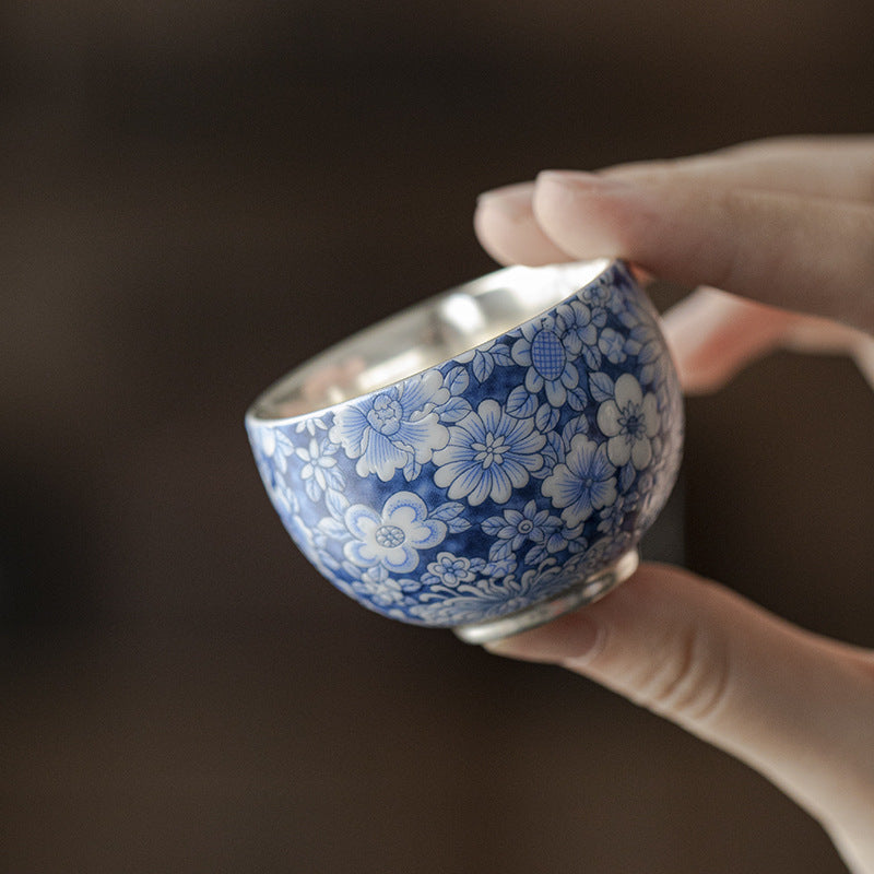 Teeservice Porzellan Blau