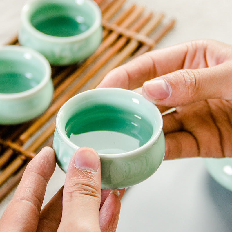 Teeservice Porzellan Dekor Blau