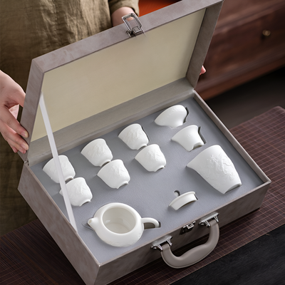 Teeservice Porzellan weiß