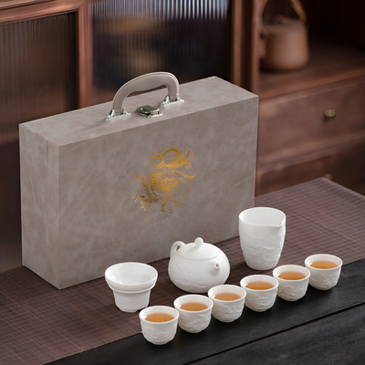 Teeservice Porzellan weiß