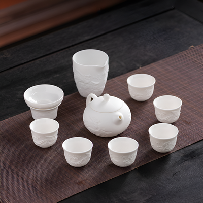 Teeservice Porzellan weiß