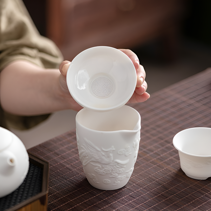 Teeservice Porzellan weiß