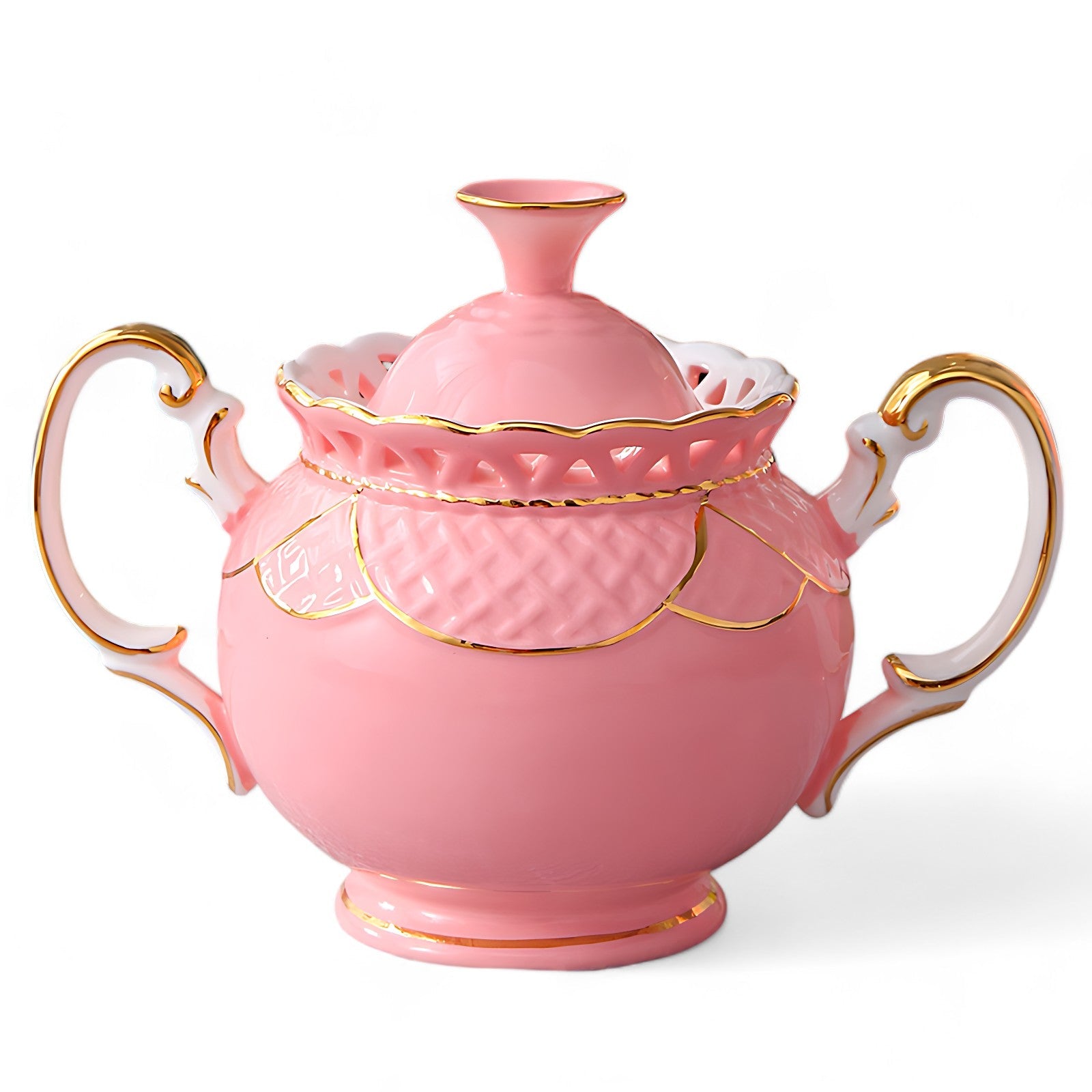 Teeservice Rosa Porzellan