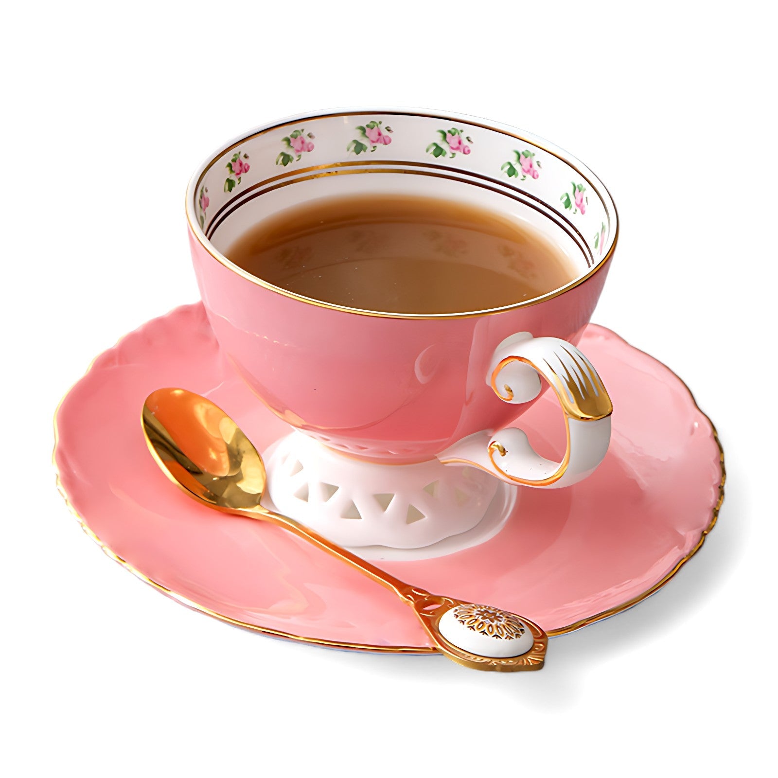 Teeservice Rosa Porzellan