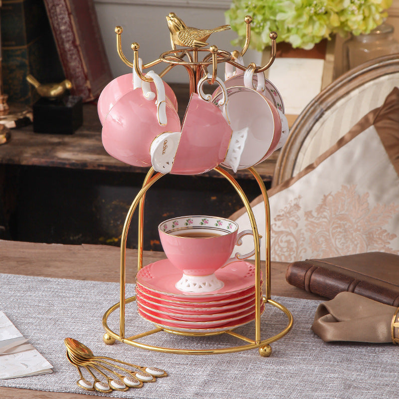 Teeservice Rosa Porzellan