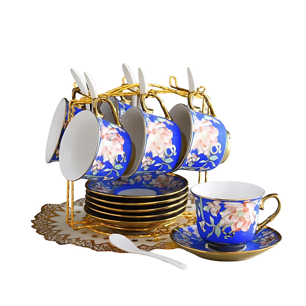 Teeservice Vintage Blau