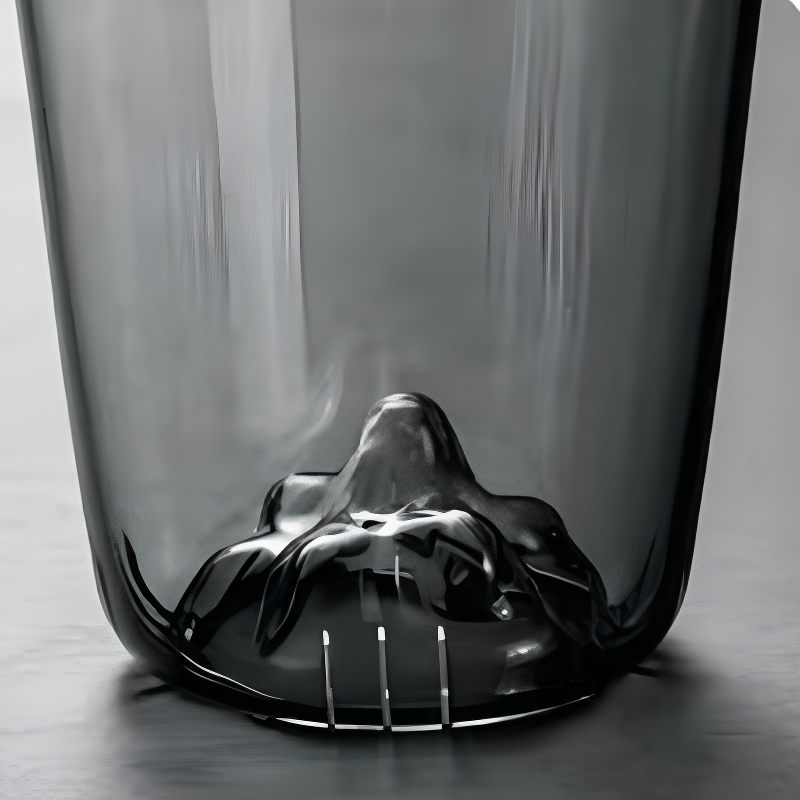 Teetasse aus Glas mit Sieb