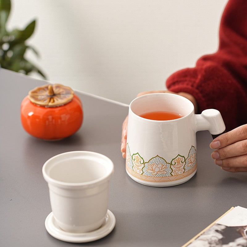 Teetassen-Set mit Sieb